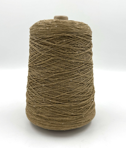 Пряжа Cotton Paillettes, D&C Yarns, хлопок, цвет темно-бежевый